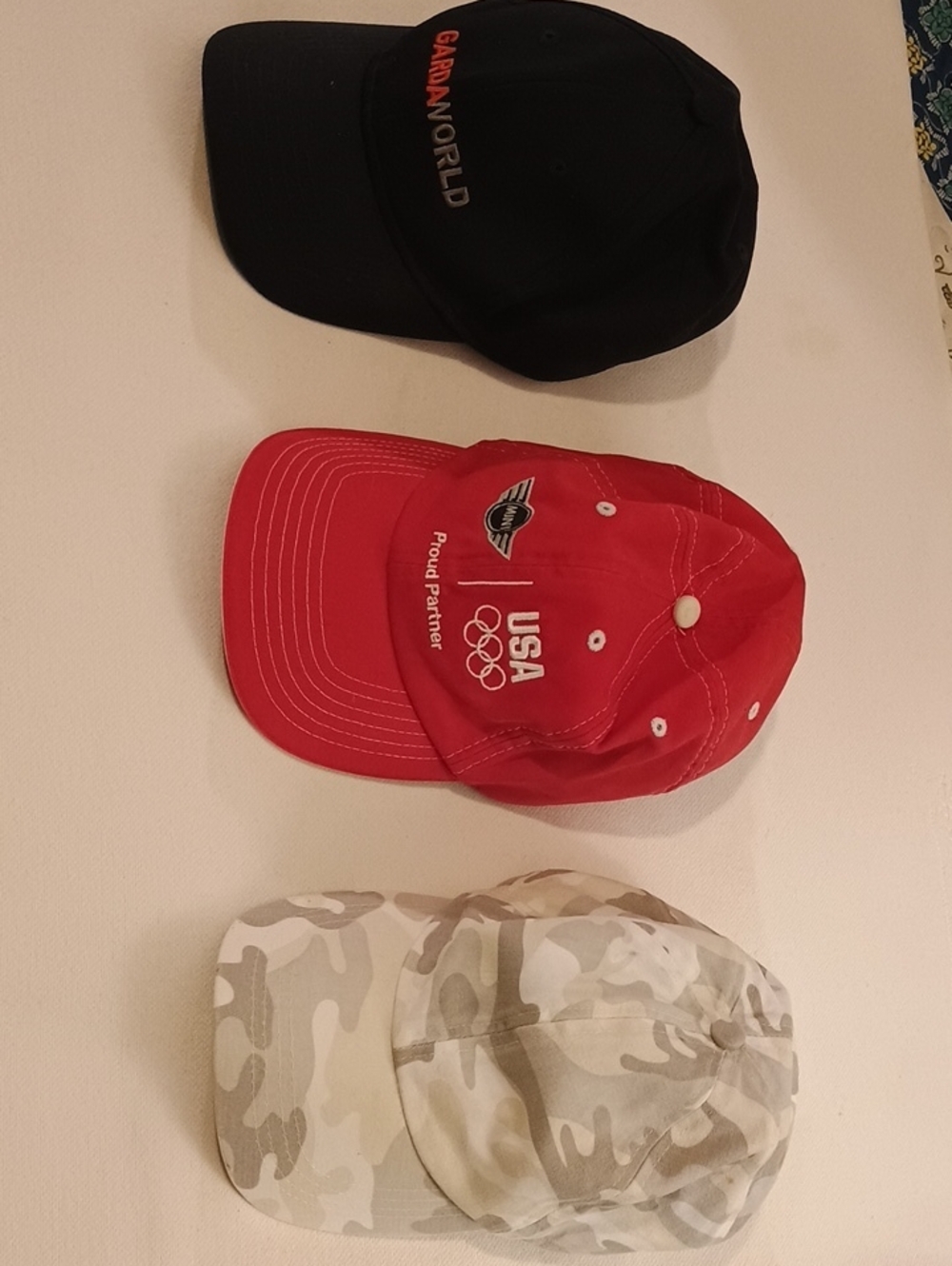 Team Apparel Black, Red, Camouflage Caps Trio